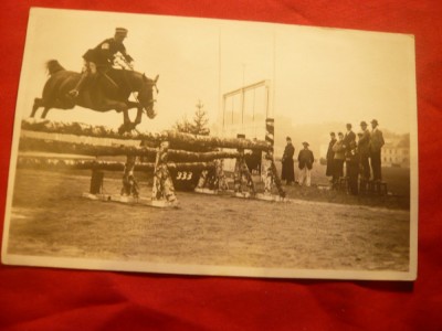 Fotografie militara - Calarie- Obstacole, interbelica foto