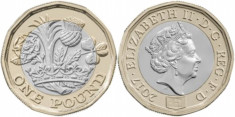 NOU - Marea Britanie moneda 1 Pound 2017 - UNC foto
