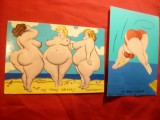 Set 2 Ilustrate comice - Femei corpolente , create de Fernand Bourgeois