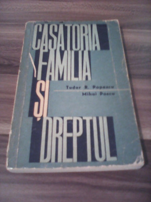 CASATORIA FAMILIA SI DREPTUL -TUDOR R.POPESCU 1963 foto