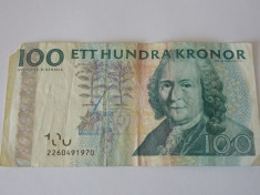 Bancnota 100 Kronor Suedia foto