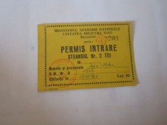 permis de intrare la strandul tei emis de mapn u m 02425 pret 30lei c ceasuri foto