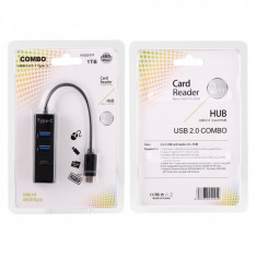 Hub si Cititor Card USB Type-C Combo Blister foto