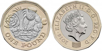 Marea Britanie moneda 1 Pound 2016 - UNC foto