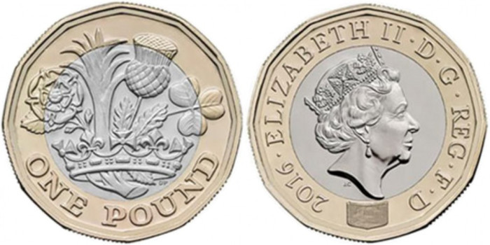 Marea Britanie moneda 1 Pound 2016 - UNC