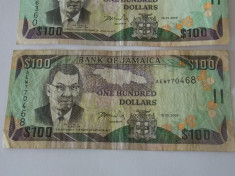 Bancnota 100 Jamaica Dollars foto
