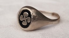 argint INEL simbol CELTIC GALIC si BASC LAUBURU vechi SPLENDID finut RAR vintage
