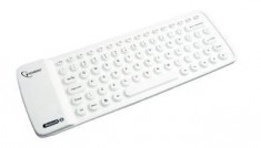 Tastatura Gembird KB-BTF1-W-US wireless flexibila alba foto