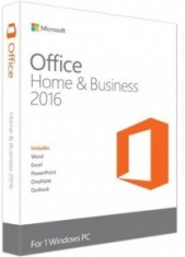 Licenta retail Microsoft Office 2016 Home and Business 32-bit/x64 English Medialess P2 foto