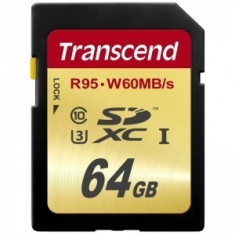 Card memorie Transcend SDXC 64GB Clasa 10 UHS-I U3 foto