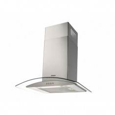 Hota decorativa Hansa OKP631GH, 1 motor, putere 270 W, capacitate de absorbtie 660 mc/h, 60 cm, inox/sticla foto