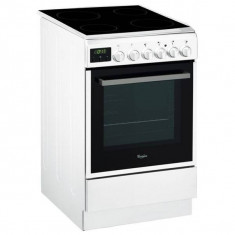 Aragaz electric Whirlpool ACMT 5533 WH plita vitroceramica 4 zone 60l alb foto