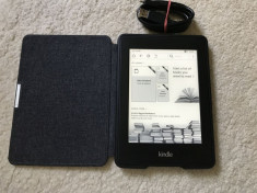 Ebook Reader Amazon Kindle Paperwhite touchscreen+husa+3000 carti limba romana foto