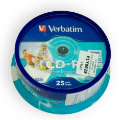 CD-R VERBATIM 700MB 52X PRINTABIL CAKE 25 foto