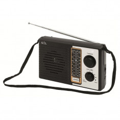 Radio portabil, 4 frecvente, tensiune 3.5V, negru, Sal foto