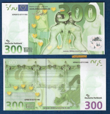 RARR : GERMANIA = FANTASY NOTE = 300 EURO EROS 2014 - UNC foto