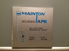 Banda Magnetofon EMI TAPE + cutie - diametru rola 18 cm - stare F.Buna/England foto