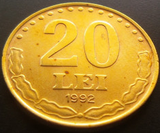 Moneda 20 Lei - ROMANIA, anul 1992 *cod 5032 - Excelenta foto
