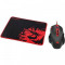 Mouse Gaming Redragon Hydra + Mousepad Archelon Black Red