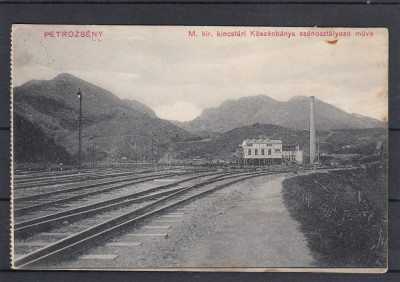 PETROSANI , FABRICA DE PROCESARE A CARBUNELUI CIRCULATA 1912 foto