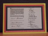 C. P. COMEMORATIVA - 25 ANI BUNDESREPUBLIK DEUTSCHLAND 1949- 1974, TIMBRATA