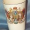 Pahar de faianta anul 1935 , jubileul de argint, regele George al V-lea si Maria