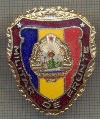 ZET 737 INSIGNA ,,MILITAR DE FRUNTE" - PERIOADA RSR - PENTRU NOSTALGICI