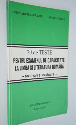 20 de teste pentru examenul de capacitate la limba si literatura romana 2000 foto