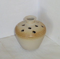 Vaza ceramica smaltuita, hand made - Ikebana - semnata Wallden, Skottorp Suedia foto