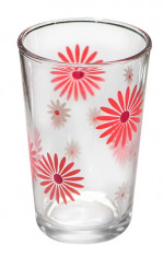 Set pahare 6 buc cu decor flori roz, bauturi racoritoare Raki foto
