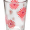 Set pahare 6 buc cu decor flori roz, bauturi racoritoare Raki
