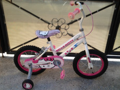 Hello Kitty / Alb / bicicleta copii 14&amp;quot; (4-7 ani) foto