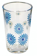 Set pahare 6 buc cu decor flori albastre , bauturi racoritoare Raki foto