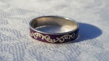 INEL argint MEXIC cu email MOV vintage VECHI elegant DELICAT finut RAR de efect