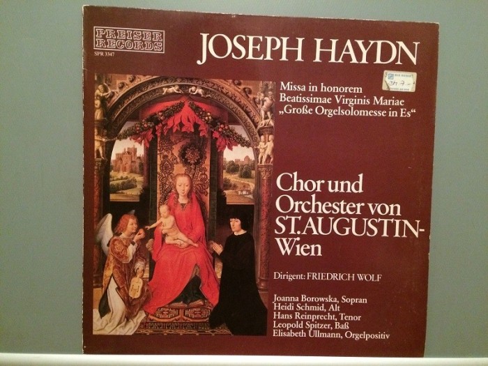 HAYDN - MISSA in HONEREM/BEATISSIMAE VIRGINIS (1972/PREISSER/AUSTRIA) - VINIL