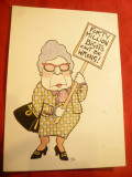 Ilustrata comica 40 Milions Bigots - semnat Cath Jackson