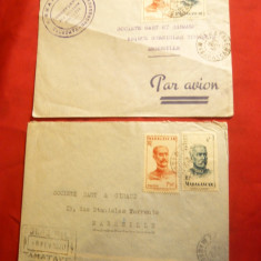 2 Plicuri circ. Marsilia-Tannanarife-Madagascar - Par Avion 1930