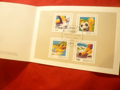Carnet FDC-Olimpiade,Camp. Mond. 1994-semnaturi oficiale Ministri Postelor RFG foto