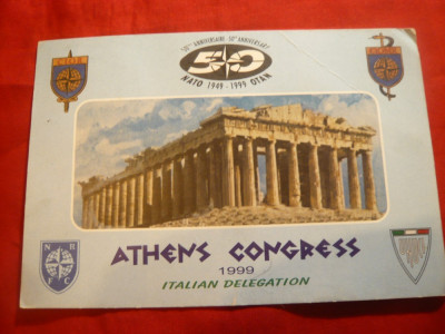 Ilustrata speciala - Congresul 50 Ani NATO la Atena 1949-1999 - Delegatia Italia foto