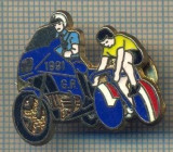 ZET 892 INSIGNA - CICLISM -FRANTA - 1991 G.R. - MOTOCICLIST SI CICLIST