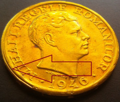 Moneda 2000 Lei - ROMANIA, anul 1946 *cod 311-3 UNC Patina --- Eroare Batere foto