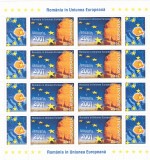 ROMANIA IN UNIUNEA EUROPEANA,MINISHEET,2007,MNH ROMANIA ., Nestampilat