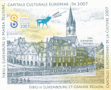 SIBIU CAPITALA EUROPEANA,BLOC,2007,LP1781,MNH ROMANIA ., Nestampilat