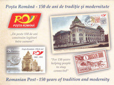 POSTA ROMANA, NEDANTELAT BLOC, 2012,LP 1954 , MNH ROMANIA . foto