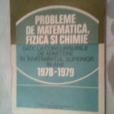 Probleme de matematica, fizica si chimie admitere invatamint superior 1978-1979