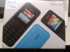 Nokia 105, Dual Sim, absolut nou, sigilat, garantie 2 ani, liber de retea! foto