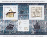 UNESCO,MONUMENTE,EMISIUNE ROMANIA-RUSSIA, BLOC, 2008,MNH ROMANIA .