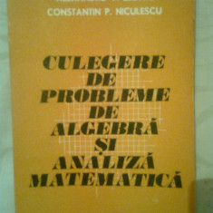 Culegere de probleme de algebra si analiza matematica - A. Leonte; C. Niculescu