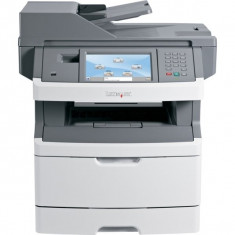 Imprimanta Multifunctionala LaserJet Monocrom, A4, Lexmark X466de, 40 pagini/minut, 80.000 pagini lunar, 1200x1200 DPI, Duplex, USB, Network, Fax, S foto