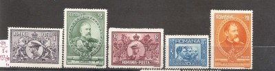 SD Romania 1931 LP91- Semicentenarul Regatului, seria de 5 val., MLH foto